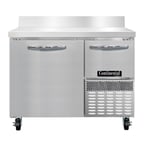 image of Continental Refrigerator FA43SNBS 43" 1-Section Worktop Freezer w/ 1 Full & 1 Half Door