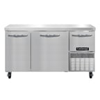 image of Continental Refrigerator FA60SN 60" 2-Section Worktop Freezer w/ 2 Full & 1 Half Door