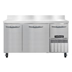 image of Continental Refrigerator FA60SNBS 60" 2-Section Worktop Freezer w/ 2 Full & 1 Half Door