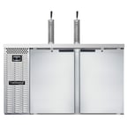 image of Continental Refrigerator KC59NSS 59" Draft Beer Cooler w/ 3 Kegs, 22.0 cu. ft., 2 Single-Tap Towers