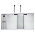 image of Continental Refrigerator KC69NSS 69" Draft Beer Cooler w/ 3 Kegs, 26.0 cu. ft., 2 Single-Tap Towers