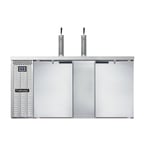 image of Continental Refrigerator KC69SNSS 69" Draft Beer Cooler w/ 3 Kegs, 18.0 cu. ft., 2 Single-Tap Towers