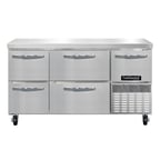 image of Continental Refrigerator RA60SN-D 60" Worktop Refrigerator w/ 4 Drawers & 1 Half Door