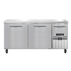 image of Continental Refrigerator RA68N 68" Worktop Refrigerator w/ 2 Full & 1 Half Doors