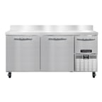 image of Continental Refrigerator RA68NBS 68" Worktop Refrigerator w/ 2 Full & 1 Half Doors
