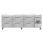 image of Continental Refrigerator RA93N-D 93" Worktop Refrigerator w/ 6 Drawers & 1 Half Door