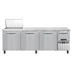 image of Continental Refrigerator RA93N12M 93" Mega Top Sandwich Prep Table w/ 4 Doors, 12 pans