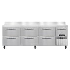 image of Continental Refrigerator RA93NBS-D 93" Worktop Refrigerator w/ 6 Drawers & 1 Half Door