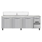 image of Continental Refrigerator RA93SN18 93" Sandwich / Salad Prep Table w/ 4 Doors, 18 Pans