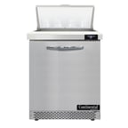 image of Continental Refrigerator SW27N8-FB 27" One Section Sandwich / Salad Prep Table w/ 1 Door, 8 Pans