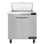 image of Continental Refrigerator SW32N8 32" One Section Sandwich / Salad Prep Table w/ 1 Door, 8 Pans