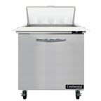 image of Continental Refrigerator SW32N8C 32" One Section Sandwich / Salad Prep Table w/ 1 Door, 8 Pans