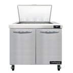 image of Continental Refrigerator SW36N12M 36" Mega Top Sandwich Prep Table w/ 2 Doors, 12 pans