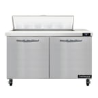 image of Continental Refrigerator SW48N10 48" Sandwich / Salad Prep Table w/ 2 Doors, 10 Pans