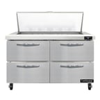 image of Continental Refrigerator SW48N18M-D 48" Mega Top Sandwich Prep Table w/ 4 Drawers, 18 pans