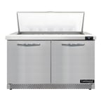 image of Continental Refrigerator SW48N18M-FB 48" Mega Top Sandwich Prep Table w/ 2 Doors, 18 pans