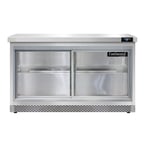 image of Continental Refrigerator SW48NSGD-FB 48" Worktop Refrigerator w/ 2 Sliding Glass Doors, 13.4 cu. ft.