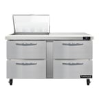 image of Continental Refrigerator SW60N12M-D 60" Mega Top Sandwich Prep Table w/ 4 Drawers, 12 pans