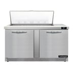 image of Continental Refrigerator SW60N18M-FB 60" Mega Top Sandwich Prep Table w/ 2 Doors, 18 pans