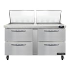 image of Continental Refrigerator SW60N24M-D 60" Mega Top Sandwich Prep Table w/ 4 Drawers, 24 pans