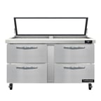 image of Continental Refrigerator SW60N24M-HGL-D 60" Mega Top Sandwich Prep Table w/ 4 Drawers, 24 pans