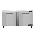 image of Continental Refrigerator SW60N 60" 2-Section Worktop Refrigerator w/ 2 Doors, 17 cu. ft.