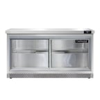 image of Continental Refrigerator SW60NSGD-FB 60" Worktop Refrigerator w/ 2 Sliding Glass Doors, 17 cu. ft.