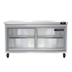image of Continental Refrigerator SW60NSGD 60" Worktop Refrigerator w/ 2 Sliding Glass Doors, 17 cu. ft.