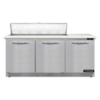 image of Continental Refrigerator SW72N12C-FB 72" Sandwich / Salad Prep Table w/ 3 Doors, 12 Pans