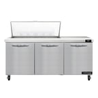 image of Continental Refrigerator SW72N18M 72" Mega Top Sandwich Prep Table w/ 3 Doors, 18 pans