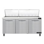 image of Continental Refrigerator SW72N30M 72" Mega Top Sandwich Prep Table w/ 3 Doors, 30 pans