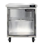 image of Continental Refrigerator SWF27NGD 27" 1-Section Worktop Freezer w/ 1 Glass Door, 7.4 cu. ft.