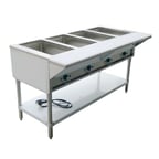 image of Copper Beech Range CBEST-4-S 60" Electric Hot Food Well Table, (4) Sealed Wells