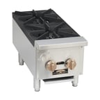 image of Copper Beech Range CBHP12-2 12" Countertop Gas Hotplate with (2) Burners, Manual Controls, 50.000 BTU