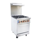 image of Copper Beech Range CBR-4 24" Gas Restaurant Range w/ (4) Open Burners, (1) Standard Oven, 151.000 BTU