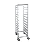 image of Cres Cor 2071812, 12 Pan End Load Full Height Mobile Aluminum Sheet Pan Rack w/ 5 1/8" Bottom Load Slides