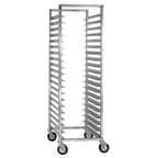 image of Cres Cor 2071820 20 Pan End Load Full Height Mobile Aluminum Sheet Pan Rack w/ 3" Bottom Load Slides