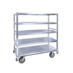 image of Cres Cor 271515927 Aluminum Queen Mary Banquet Cart w/ 5 Flat Shelves