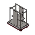 image of Carter-Hoffmann OTD1020 Open Single Stack Dispenser Cart for 10x20 Wash Racks