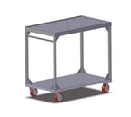 image of Carter-Hoffmann TT104 47" Stainless Steel Tray Two Shelf Stacking Cart