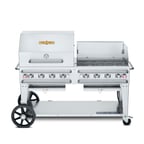 image of Crown Verity CV-RCB-60RWP-SI-BULK 60" Pro Series Outdoor Rentall Grill, Wind Guard Pkg, Bulk Tank