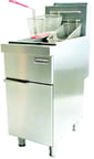 image of Connerton CSG-F4 15" Full Pot Floor Model Gas Fryer w/ 50-lb Capacity, 2 Baskets, Basket Hangers