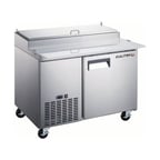 image of Culitek MRPZ-1D 50" One Section Refrigerated Pizza Prep Table w/ Solid Door, 9 cu. ft.