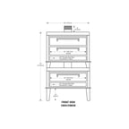 image of Peerless CW41/61B 50" Gas Bake Oven, Triple Deck