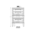 image of Peerless CW41/61P 50" Gas Pizza Deck Oven, Triple Deck