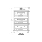 image of Peerless CW51/42BSC 56" Gas Bake Oven, Triple Deck