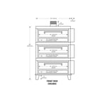 image of Peerless CW53BSC 56" Gas Bake Oven, Triple Deck, 12" High Section