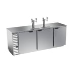 image of Beverage Air DD94HC-1-S 95" Draft Beer Cooler w/ 5 Kegs, 37.82 cu. ft., 2 Dual-Tap Towers