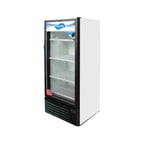 image of Fogel USA DECK-12-HC 25" White Glass Door Merchandiser Refrigerator 