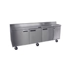 image of Delfield 186114BSTMP 114" 3-Section Worktop Refrigerator w/ 3 Doors, 33 cu. ft.